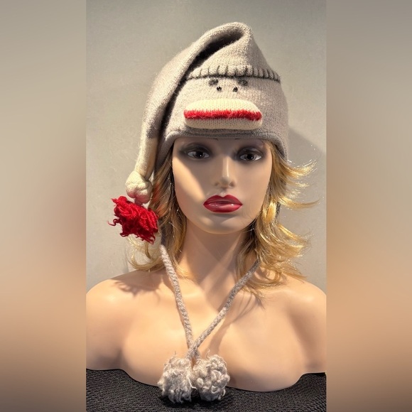 Delux Sock Monkey Wool Winter Hat Knit
Beanie Cap Pom Pom - Picture 7 of 10